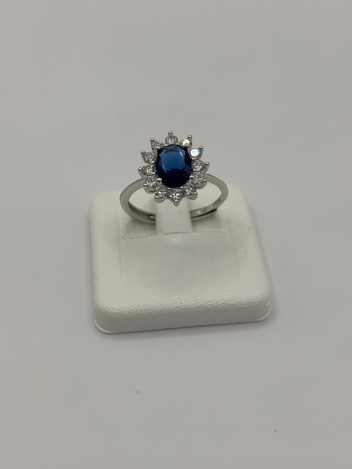 Anello argento e zirconi - Mami