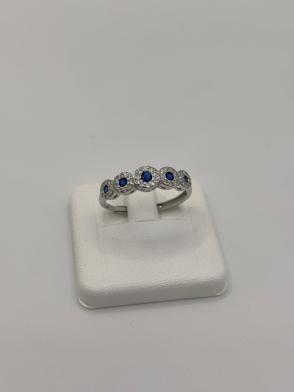 Anello punti luce argento e zirconi - Mami