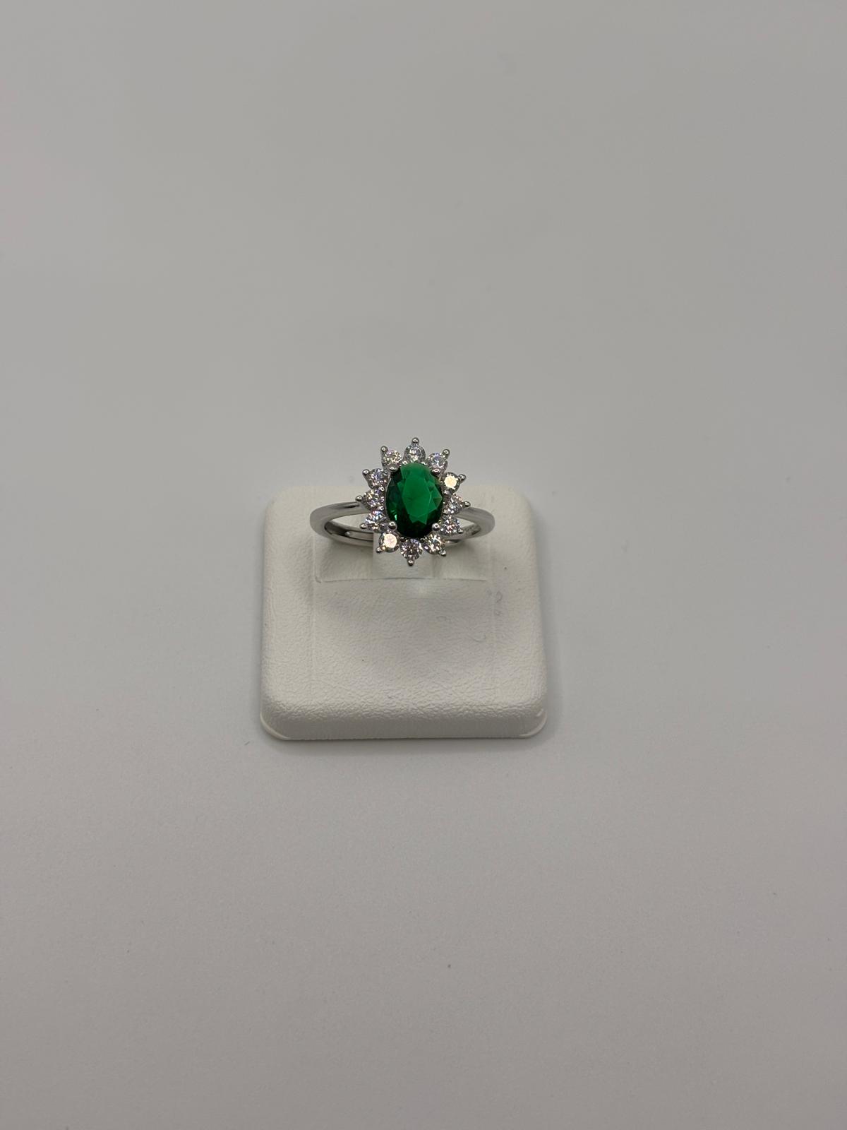 Anello argento e zirconi - Mami