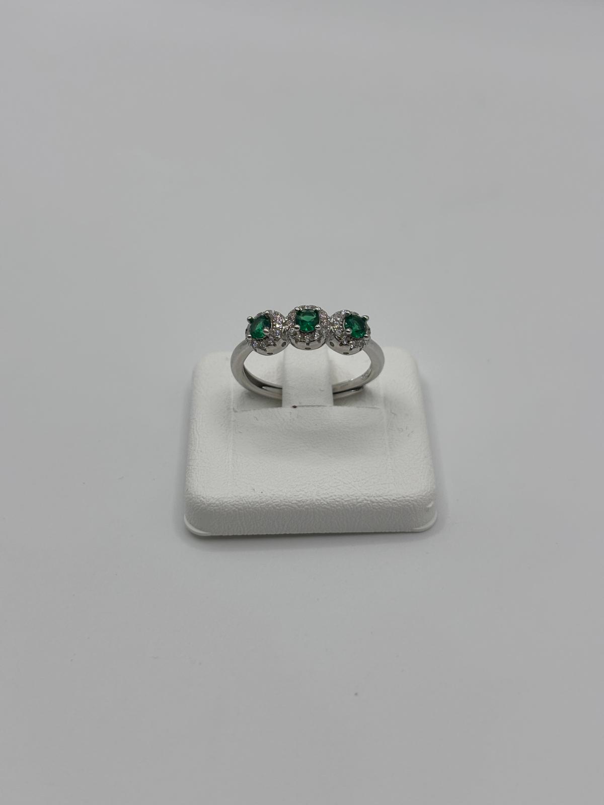 Anello punti luce baby argento e zirconi - Mami