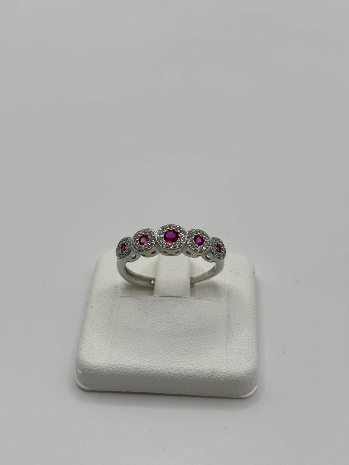 Anello punti luce argento e zirconi - Mami