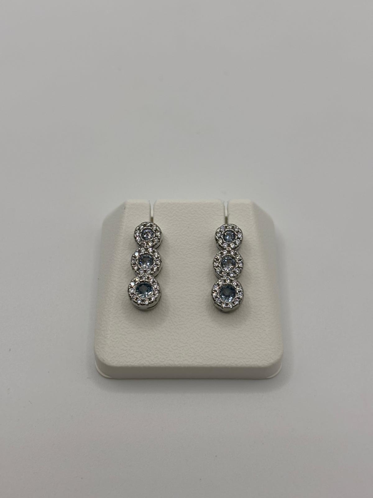 Orecchini punti luce argento e zirconi - Mami