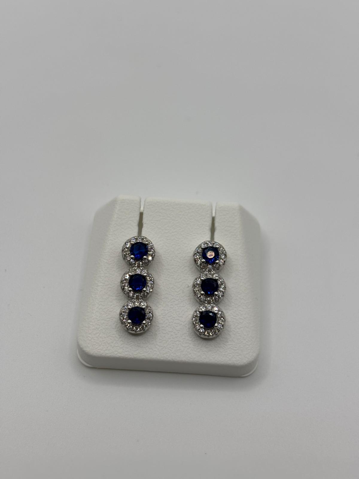 Orecchini punti luce argento e zirconi - Mami