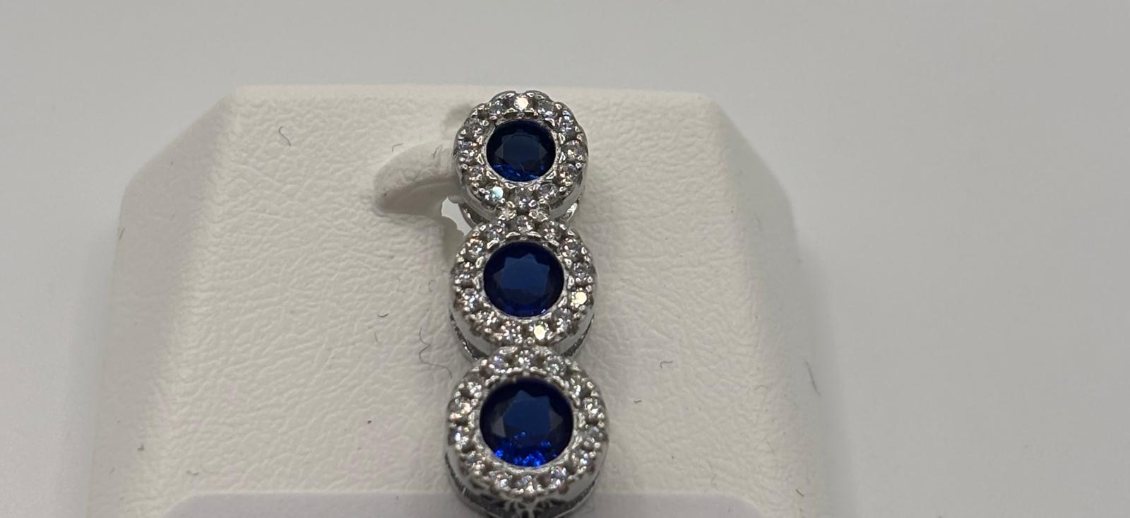 Ciondolo punti luce argento e zirconi - Mami