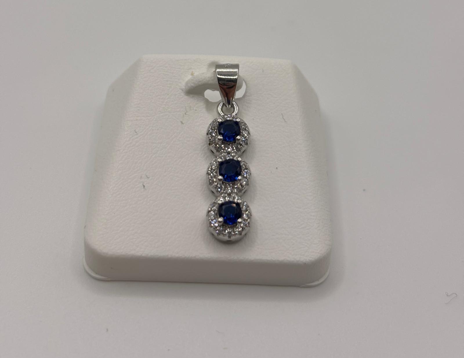 Ciondolo punti luce argento e zirconi - Mami