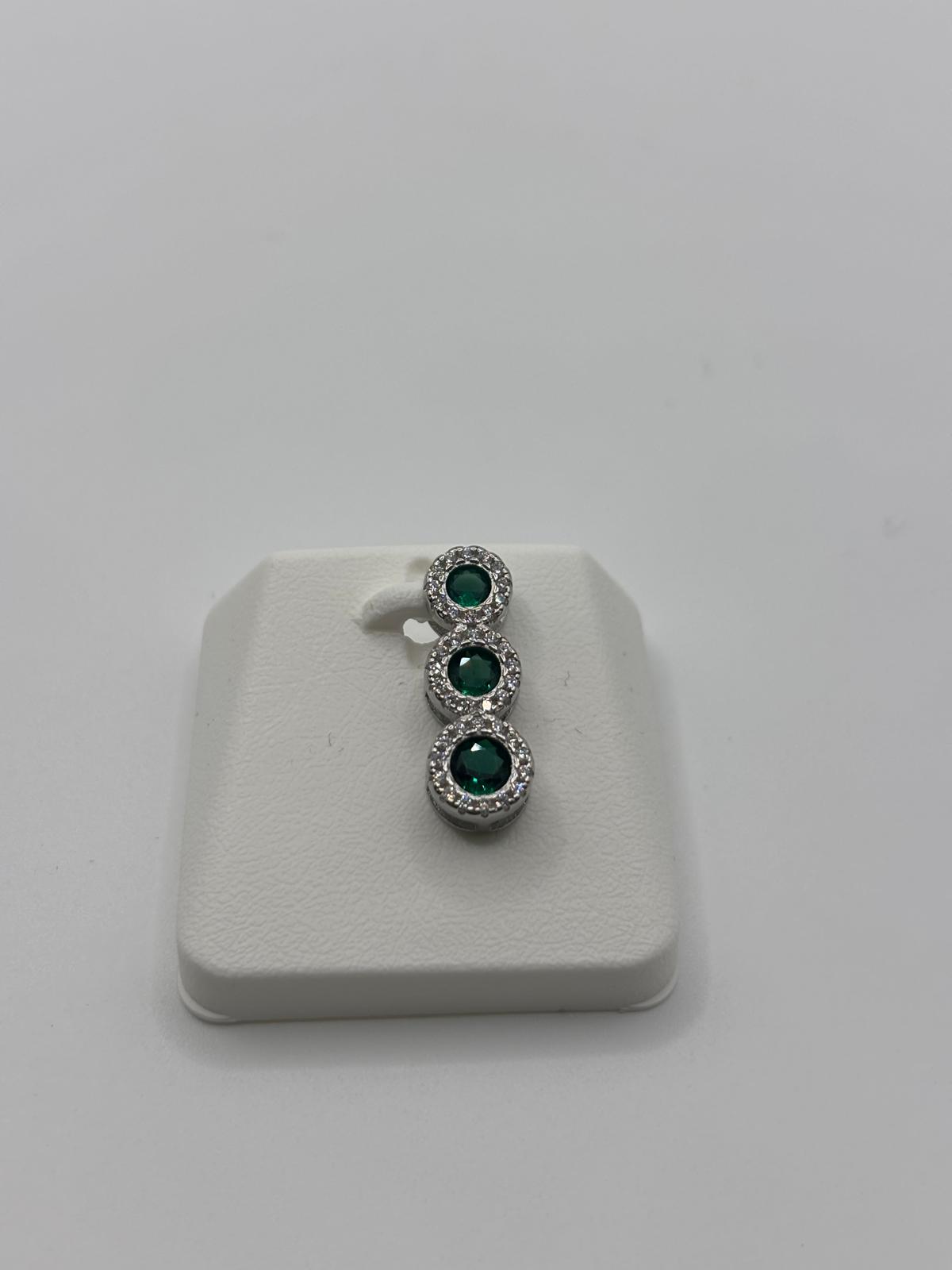 Ciondolo punti luce argento e zirconi - Mami