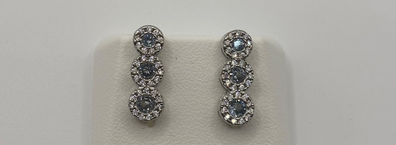 Orecchini punti luce argento e zirconi - Mami