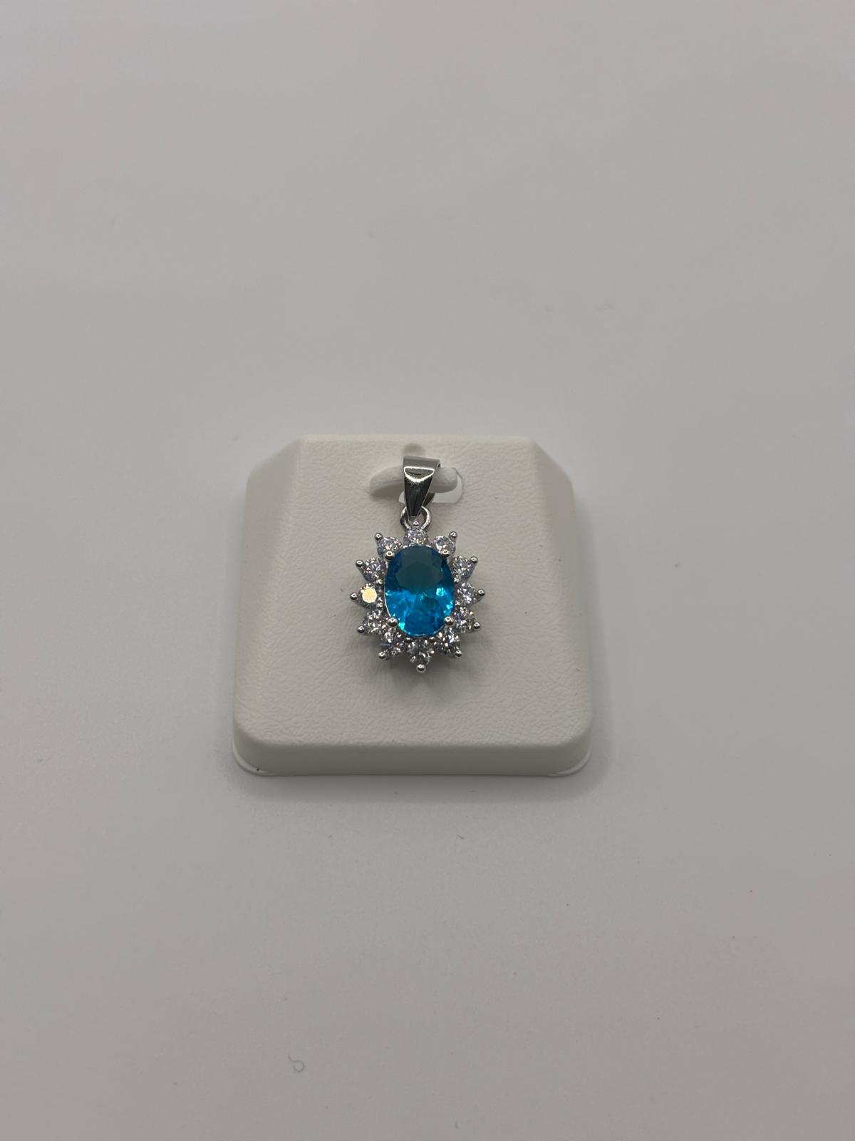 Ciondolo argento e zirconi - Mami