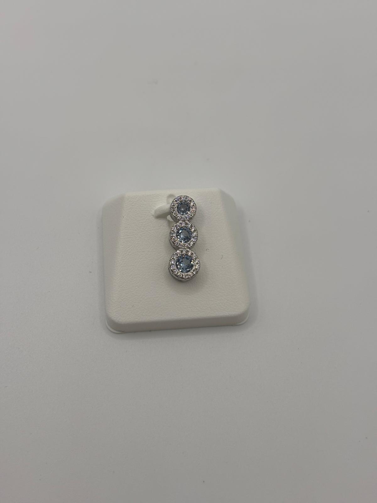 Ciondolo punti luce argento e zirconi - Mami