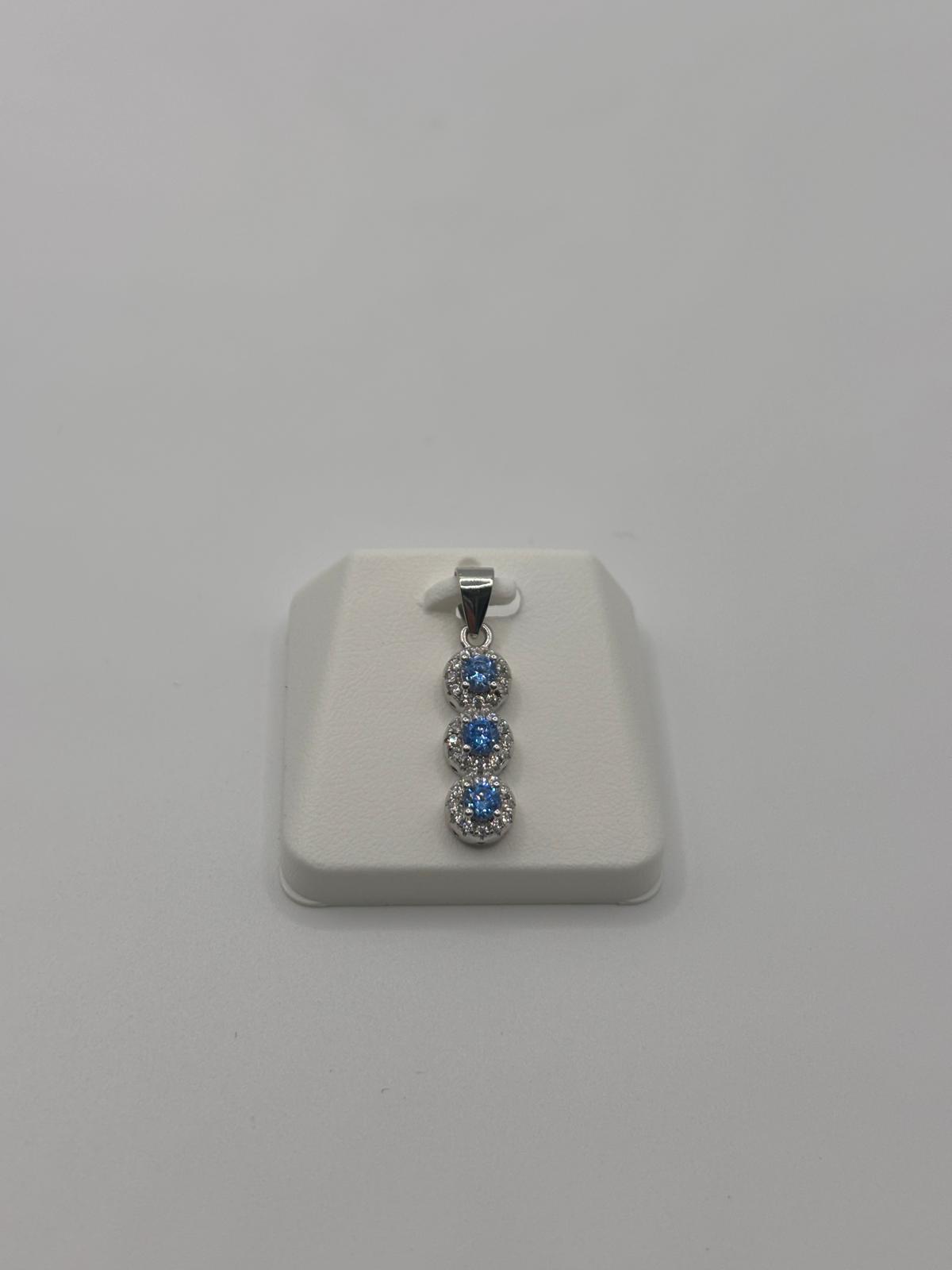 Ciondolo punti luce argento e zirconi - Mami