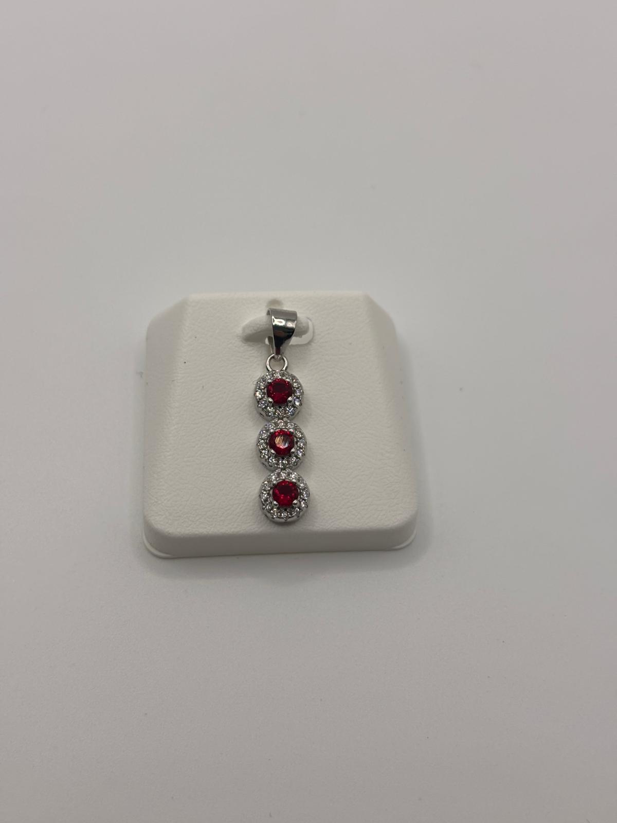 Ciondolo punti luce argento e zirconi - Mami