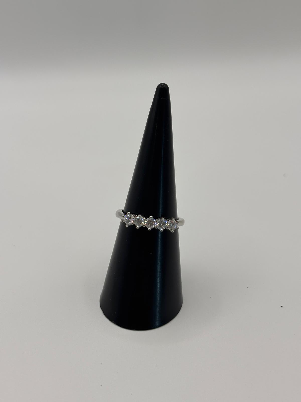 Anello veretta argento e zirconi - Mami