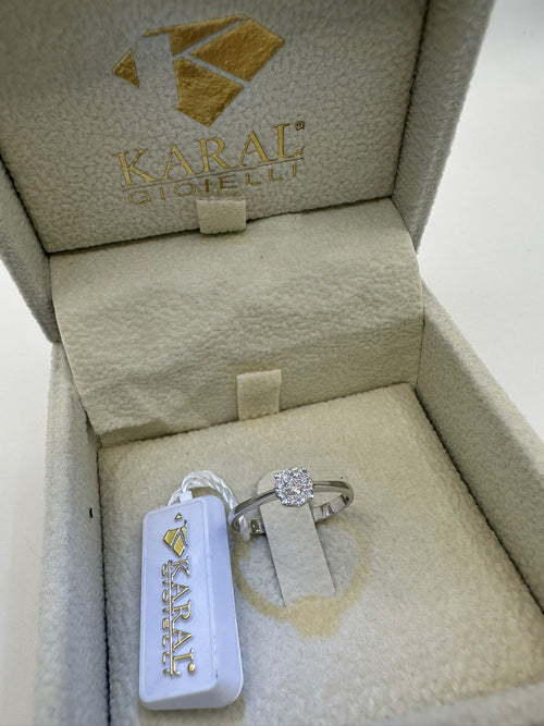 anello solitario in oro e diamanti - karal