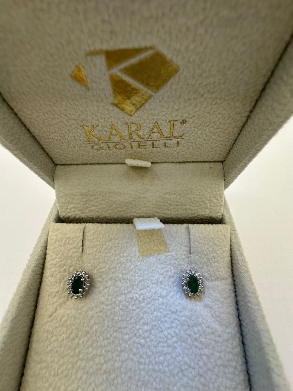 orecchini in diamanti e smeraldi - karal
