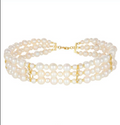 Collona choker multistrato perle d'acqua dolce - nara