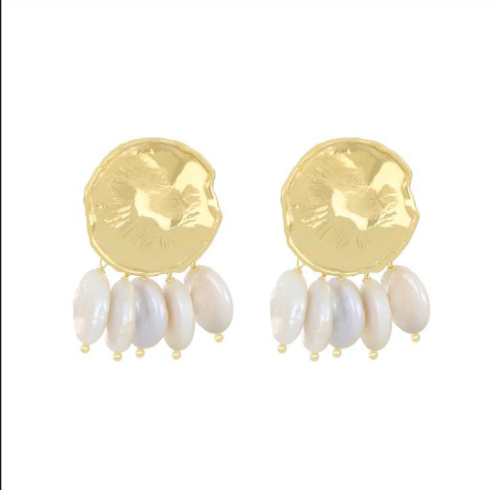 orecchini artigianali con perle- selene