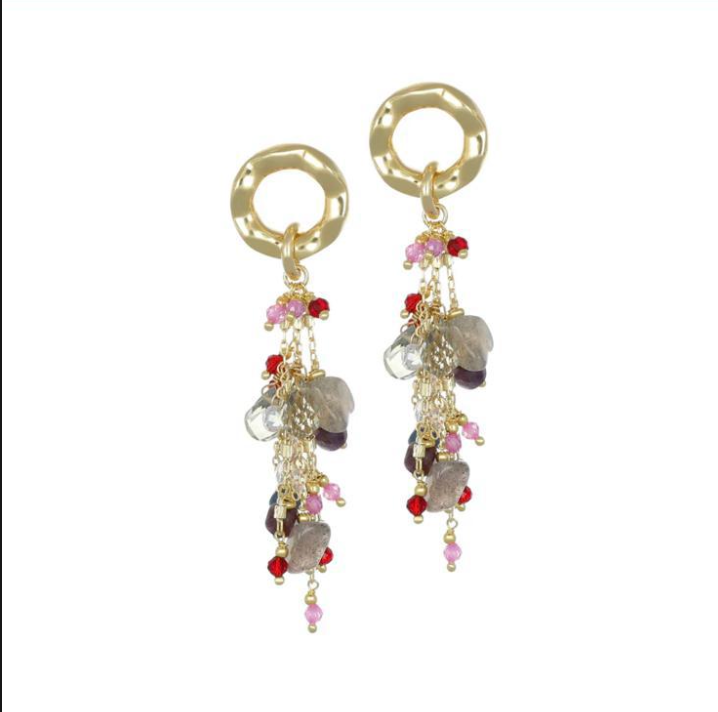 orecchini a grappolo labradorite