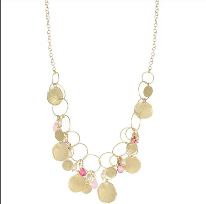 collana particolare in argento dorato