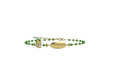 Bracciale incidibile bimbi con draghetto del cuore verde argento 925
