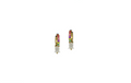orecchini campanella della gioia bianca argento 925, pietre multicolor