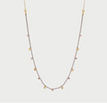 collana con pepite di zirconi milky e medagliette