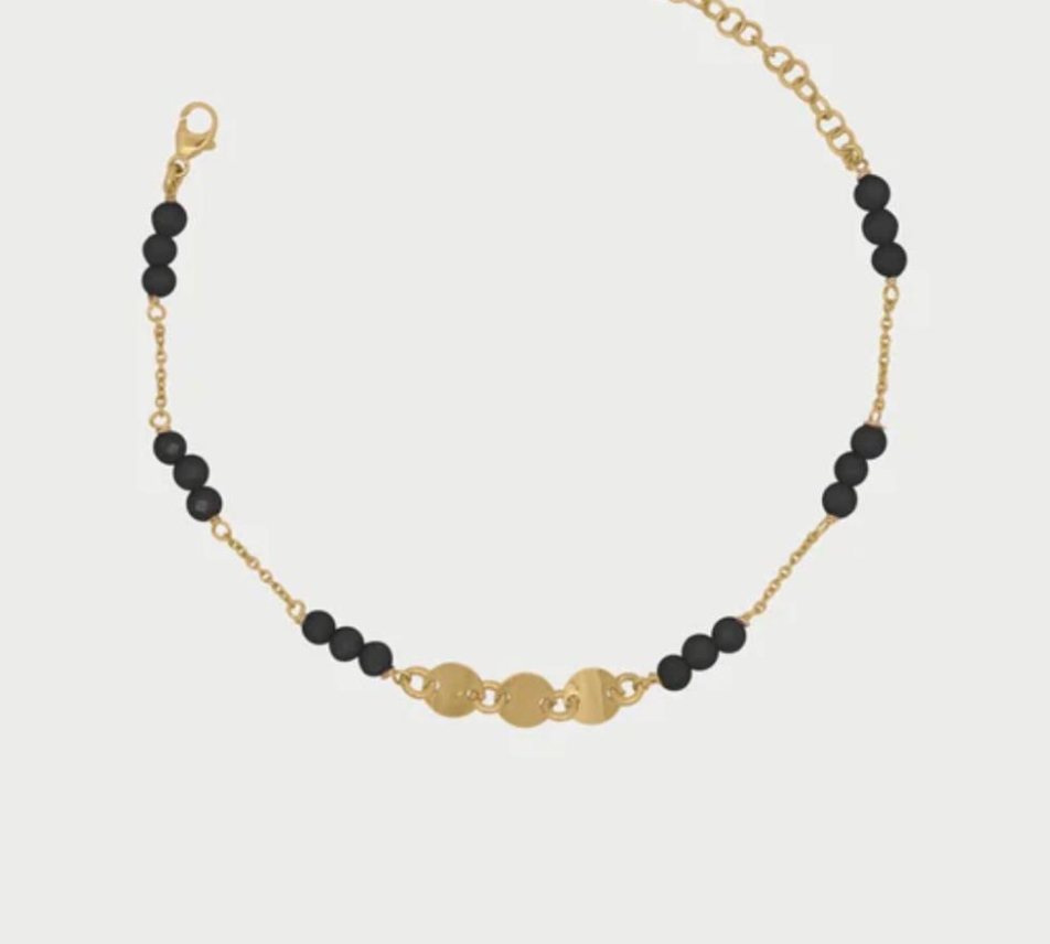 bracciale catena zirconi milky a medaglie