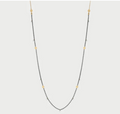 collana catena verniciata, zirconi e medaglie