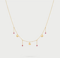 girocollo 3 mini cuori e punti luce line