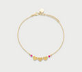bracciale 3 cuori e punto luce