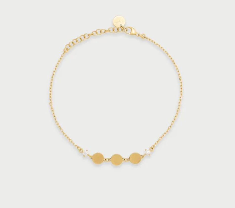 bracciale 3 dischi e punto luce