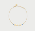 bracciale 3 dischi e punto luce blu