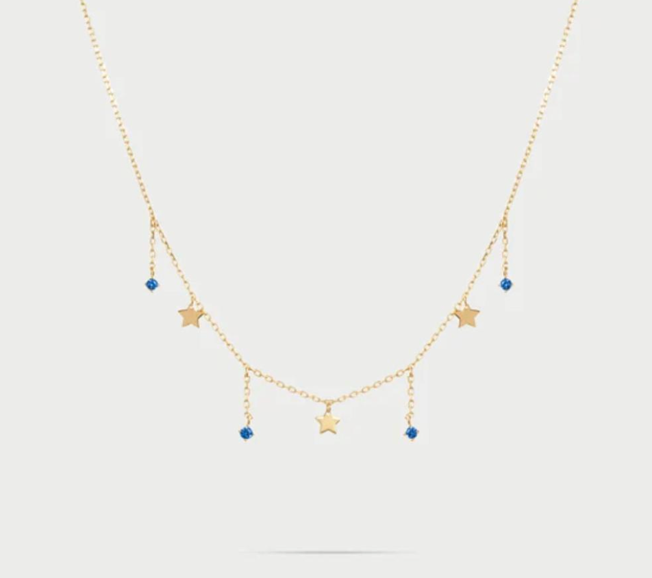 girocollo 3 mini stelle e punti luce line