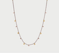 collana con pepite di zirconi milky e medagliette