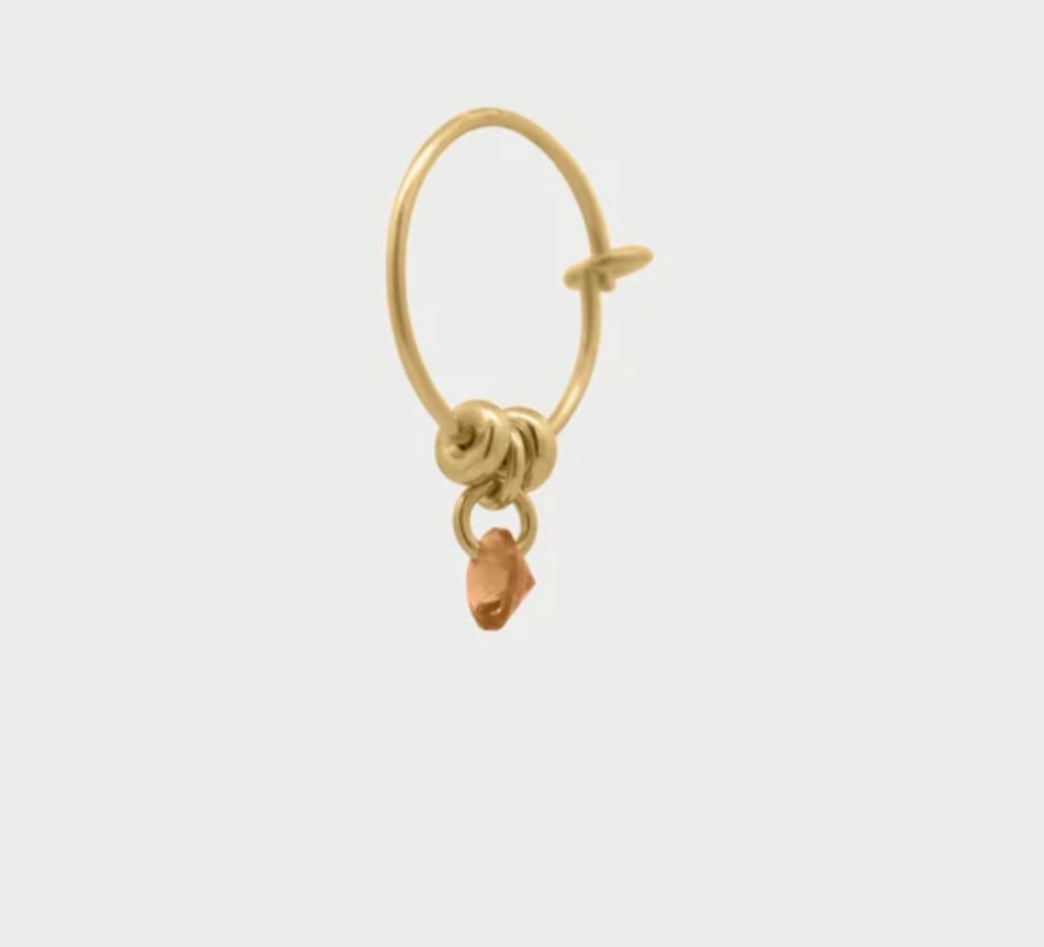 piercing mini hoop zircone colorato e pepite