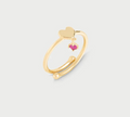 anello line cuore e punto luce