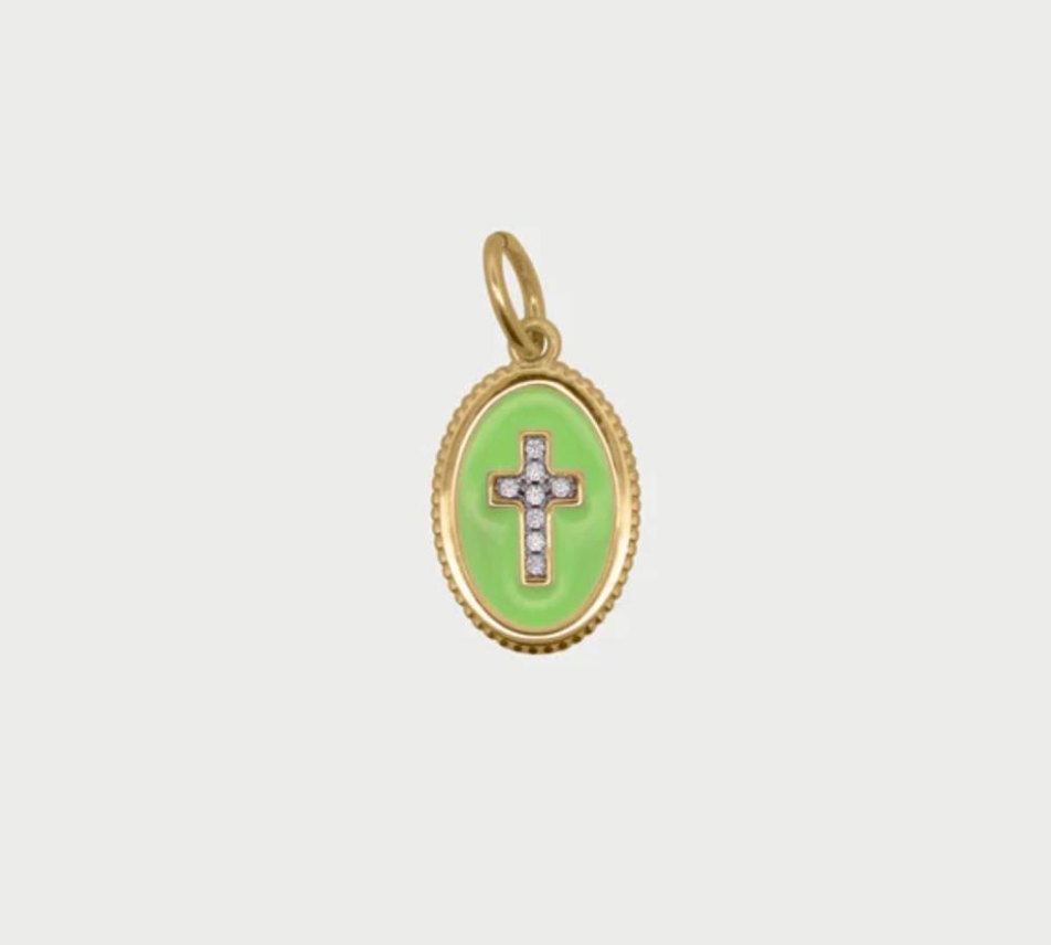 charm cross green