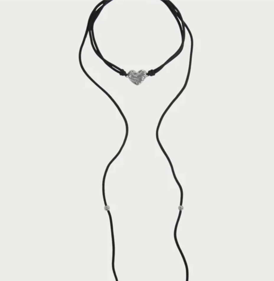 choker tessuto cuore bold small