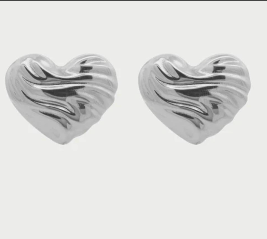 coppia orecchini cuore bold big