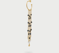 mono orecchino hoop con catene e pendenti