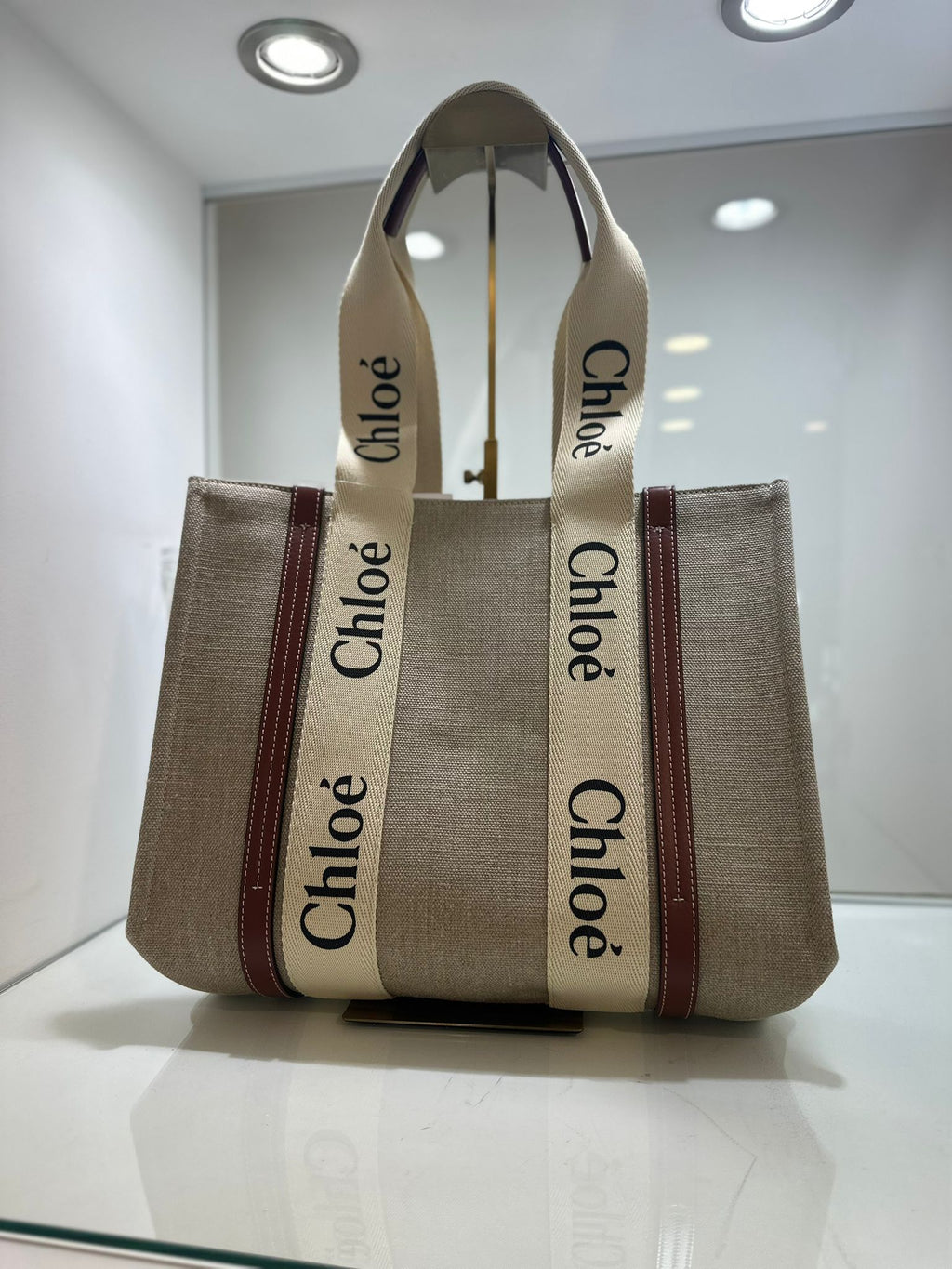 CHLOE' TOTE BAG WOODY IN LINO