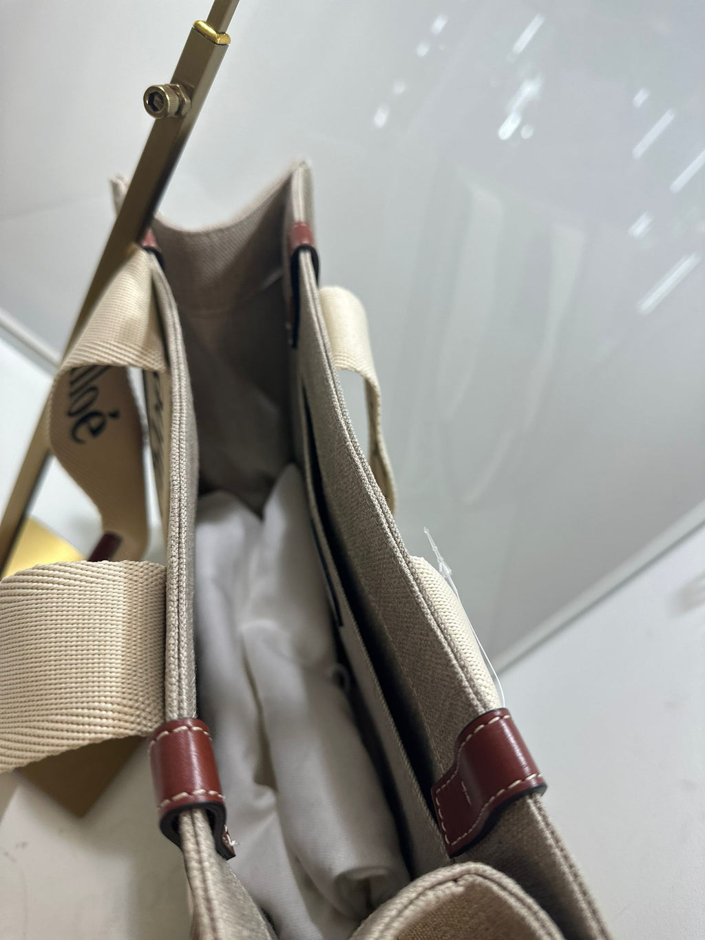 CHLOE' TOTE BAG WOODY IN LINO